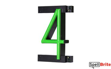 LED number 4, featuring LED lights that look like neon numbers