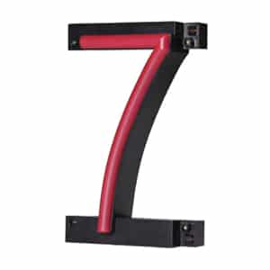Number Seven: Red Neon-like LED Number to Make Custom Signs
