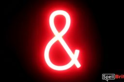 LED ampersand character, featuring LED lights that look like neon special characters