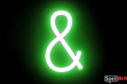 LED ampersand character, featuring LED lights that look like neon special characters