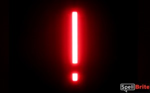 Neon-like Characters Exclamation