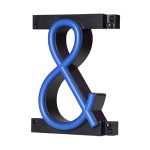 LED ampersand character, featuring LED lights that look like neon special characters