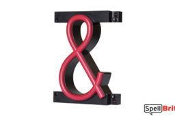 LED ampersand character, featuring LED lights that look like neon special characters