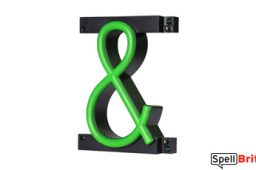 LED ampersand character, featuring LED lights that look like neon special characters