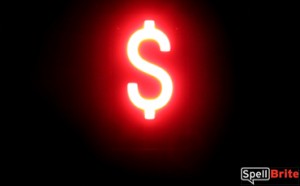 Neon-LED Characters For Custom Sign Dollar