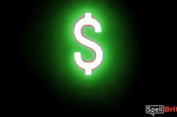 LED dollar sign character, featuring LED lights that look like neon special characters