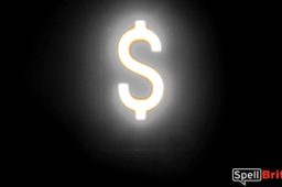 LED dollar sign character, featuring LED lights that look like neon special characters