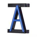 LED letter A, featuring LED lights that look like neon letters