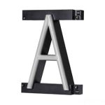 LED letter A, featuring LED lights that look like neon letters