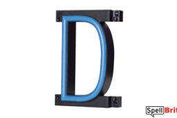Letra D LED, con luces LED que parecen letras de neón