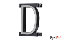 Letra D LED, con luces LED que parecen letras de neón
