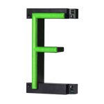LED letter F, featuring LED lights that look like neon letters