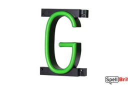 LED letter G, featuring LED lights that look like neon letters