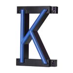 LED letter K, featuring LED lights that look like neon letters