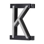 LED letter K, featuring LED lights that look like neon letters