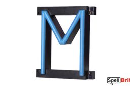 LED letter M, featuring LED lights that look like neon letters