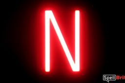 LED letter N, featuring LED lights that look like neon letters