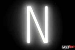 LED letter N, featuring LED lights that look like neon letters