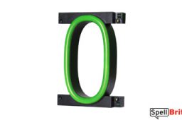 LED letter O, featuring LED lights that look like neon letters