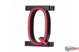 LED letter Q, featuring LED lights that look like neon letters