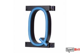LED letter Q, featuring LED lights that look like neon letters