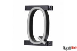 LED letter Q, featuring LED lights that look like neon letters