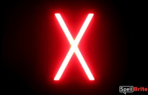 Neon-LED Letters X
