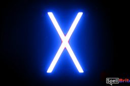 LED letter X, featuring LED lights that look like neon letters