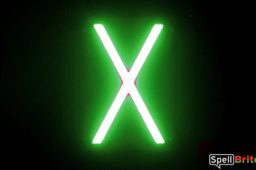 LED letter X, featuring LED lights that look like neon letters