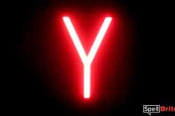 LED letter Y, featuring LED lights that look like neon letters
