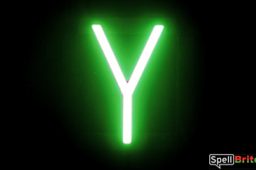 LED letter Y, featuring LED lights that look like neon letters