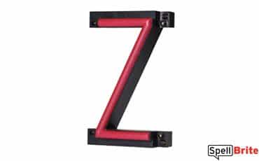 LED letter Z, featuring LED lights that look like neon letters