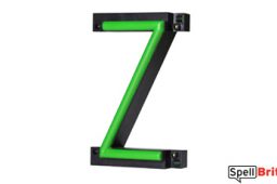 LED letter Z, featuring LED lights that look like neon letters