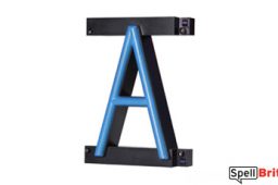 LED letter A, featuring LED lights that look like neon letters