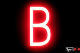 LED letter B, featuring LED lights that look like neon letters