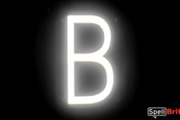 LED letter B, featuring LED lights that look like neon letters