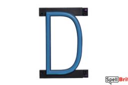 Letra D LED, con luces LED que parecen letras de neón