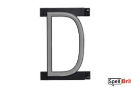 Letra D LED, con luces LED que parecen letras de neón