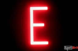 LED letter E, featuring LED lights that look like neon letters