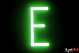 LED letter E, featuring LED lights that look like neon letters