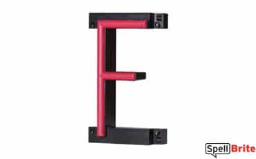 LED letter F, featuring LED lights that look like neon letters