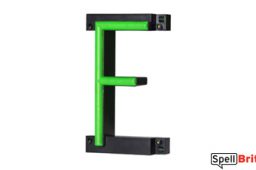 LED letter F, featuring LED lights that look like neon letters