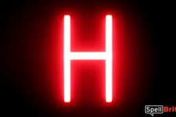 LED letter H, featuring LED lights that look like neon letters