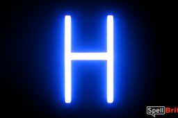 LED letter H, featuring LED lights that look like neon letters