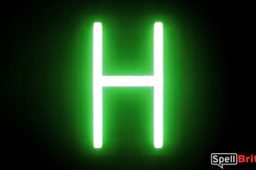 LED letter H, featuring LED lights that look like neon letters