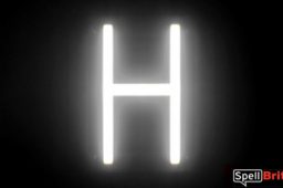 LED letter H, featuring LED lights that look like neon letters