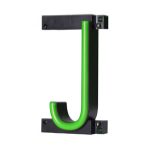 LED letter J, featuring LED lights that look like neon letters