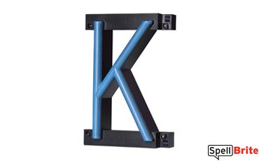 LED letter K, featuring LED lights that look like neon letters