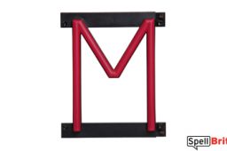 LED letter M, featuring LED lights that look like neon letters