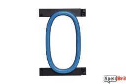 LED letter O, featuring LED lights that look like neon letters